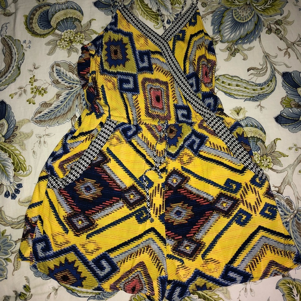 Tribal print romper